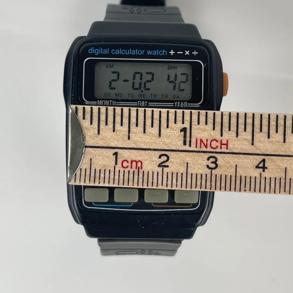 Paul Frank Retro Tech Digital Calculator Watch Black Nerdcore Geek Chic Y2K Read